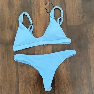 blue bikini